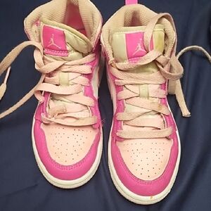 Kids Pink and Cream Sneakers
